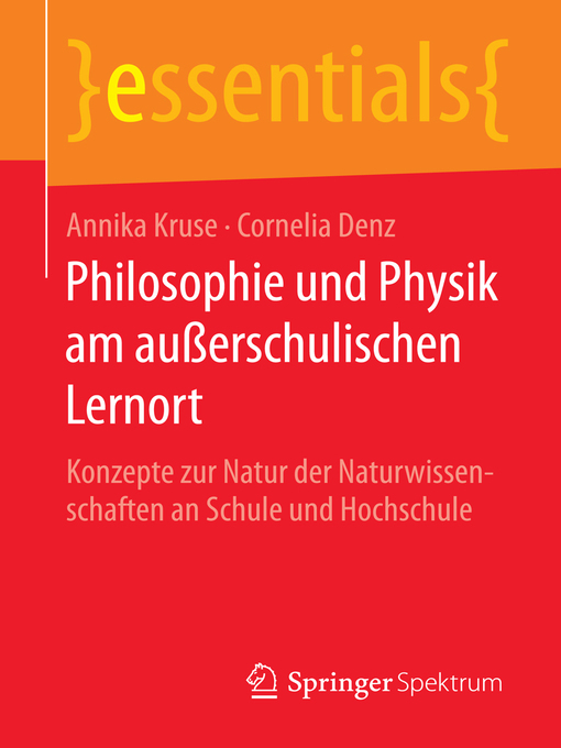 Title details for Philosophie und Physik am außerschulischen Lernort by Annika Kruse - Available
